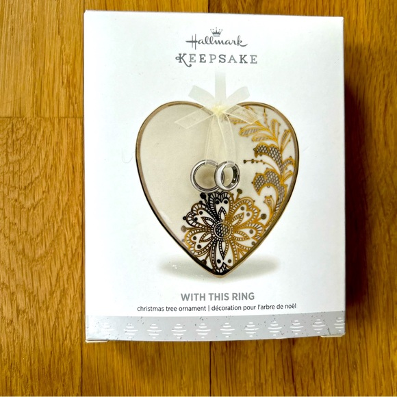 Hallmark Keepsake With This Ring Wedding Ornament NEW NIB Christmas - Picture 3 of 7